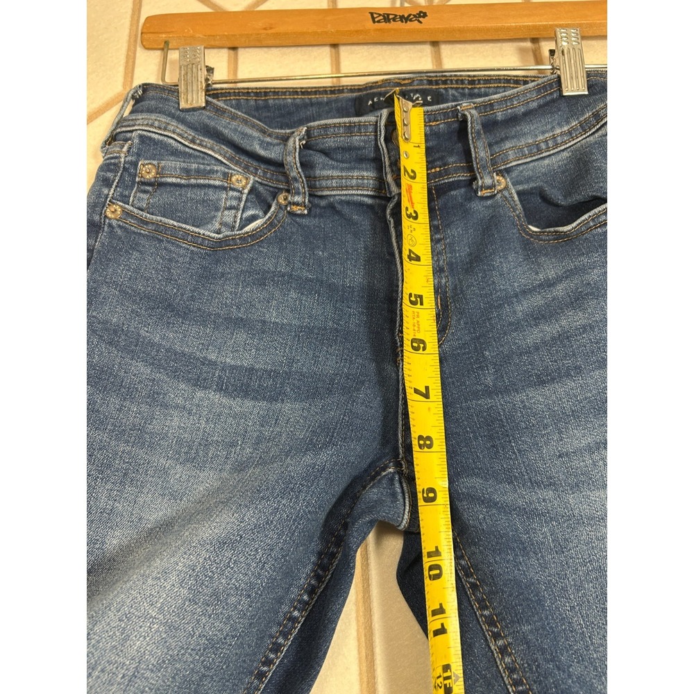 Aeropostale Women Low Rise Flare Jeans Blue Denim Stretch Casual Pants Size 4REG - Picture 11 of 16